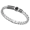 Fashion Zancan Silver Curb Chain Bracelet With Tag And Onyx. Bracelets