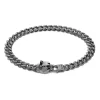 New Zancan Silver Curb Chain Bracelet With Pit Bull Head Closure. Bracelets