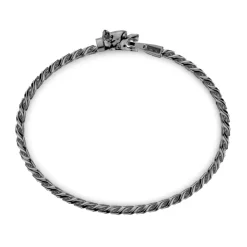 New Zancan Silver Curb Chain Bracelet With Pit Bull Head Closure. Bracelets