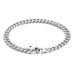Shop Zancan Silver Curb Chain Bracelet With Panther Head Closure. Bracelets