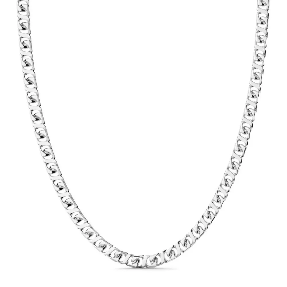 Cheap Zancan Silver Curb Chain Necklace Colliers