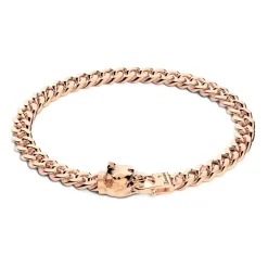 Cheap Zancan Silver Curb Chain Bracelet With Pit Bull Head Closure. Bracelets