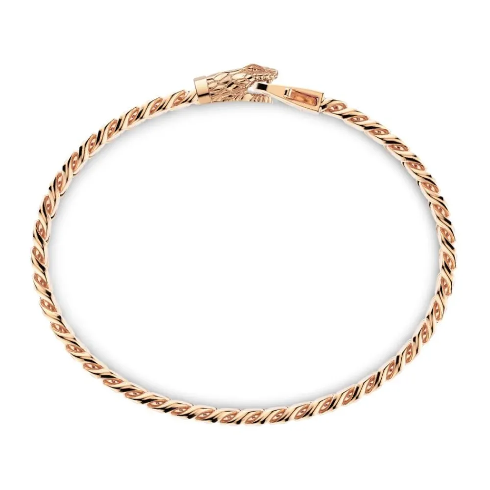 Outlet Zancan Silver Curb Chain Bracelet With Snake Head Closure. Bracelets