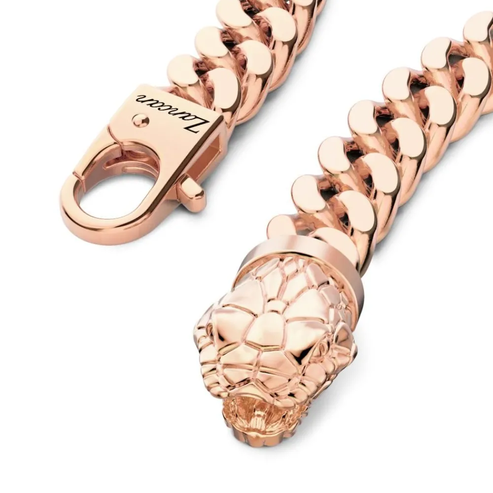 Outlet Zancan Silver Curb Chain Bracelet With Snake Head Closure. Bracelets