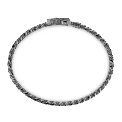 Best Sale Zancan Silver Curb Chain Bracelet With Crocodile Head Closure. Bracelets