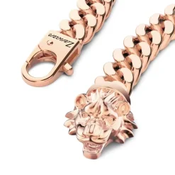 Best Sale Zancan Silver Curb Chain Bracelet With Lion Head Closure. Bracelets