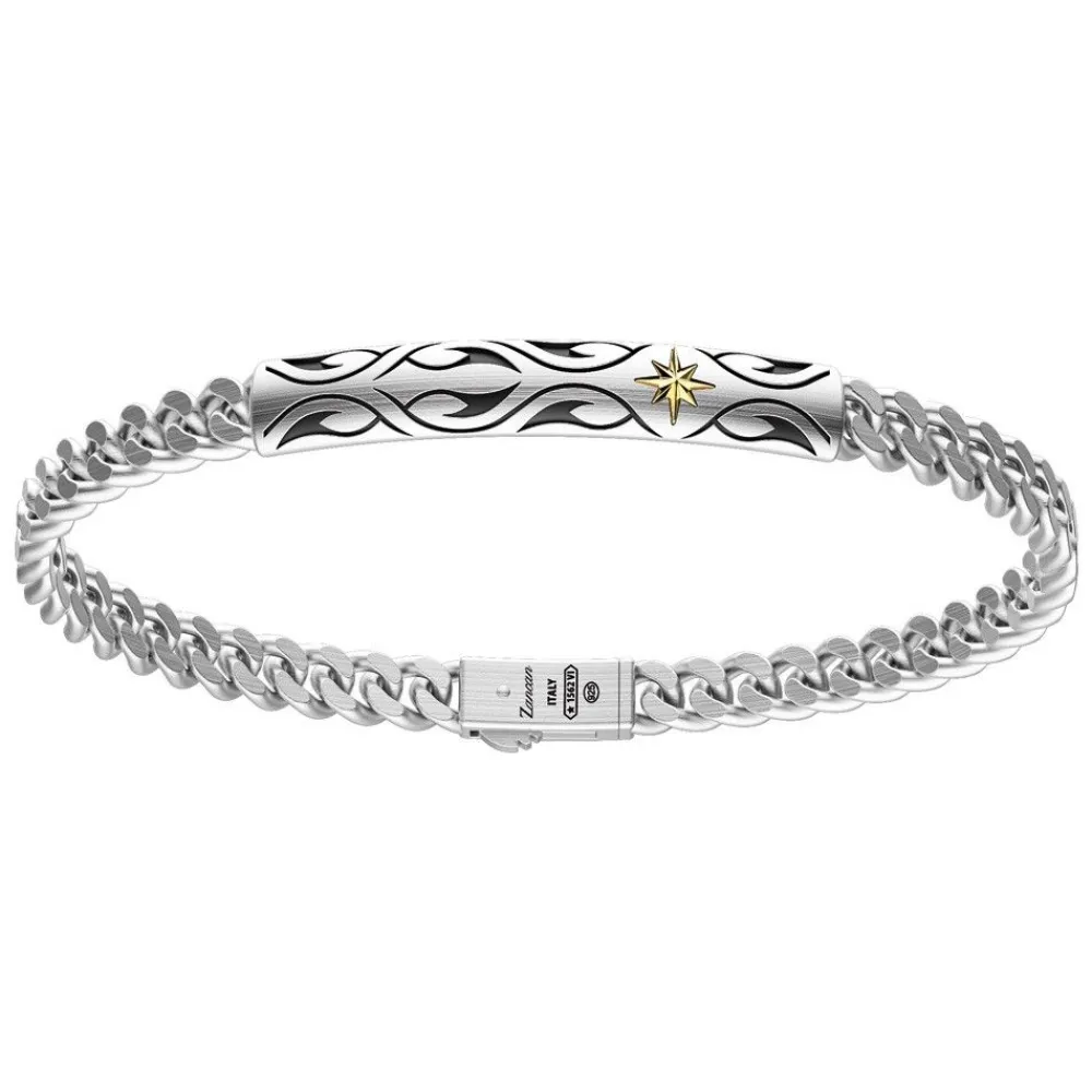 Fashion Zancan Silver Curb Chain Bracelet With Tag. Bracelets