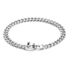 Online Zancan Silver Curb Chain Bracelet With Pit Bull Head Closure. Bracelets
