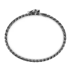 Shop Zancan Silver Curb Chain Bracelet With Panther Head Closure. Bracelets