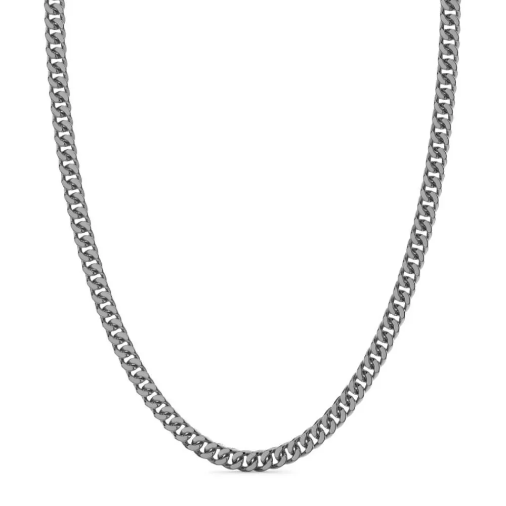 New Zancan Silver Curb Chain Necklace. Colliers