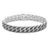 Best Zancan Silver Curb Chain Bracelet With Black Striated Finish. Bracelets