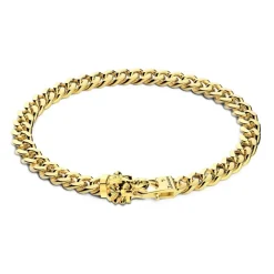 Outlet Zancan Silver Curb Chain Bracelet With Lion Head Closure. Bracelets