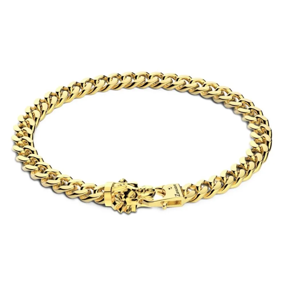 Outlet Zancan Silver Curb Chain Bracelet With Lion Head Closure. Bracelets