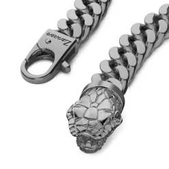 Clearance Zancan Silver Curb Chain Bracelet With Snake Head Closure. Bracelets