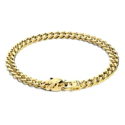 New Zancan Silver Curb Chain Bracelet With Panther Head Closure. Bracelets