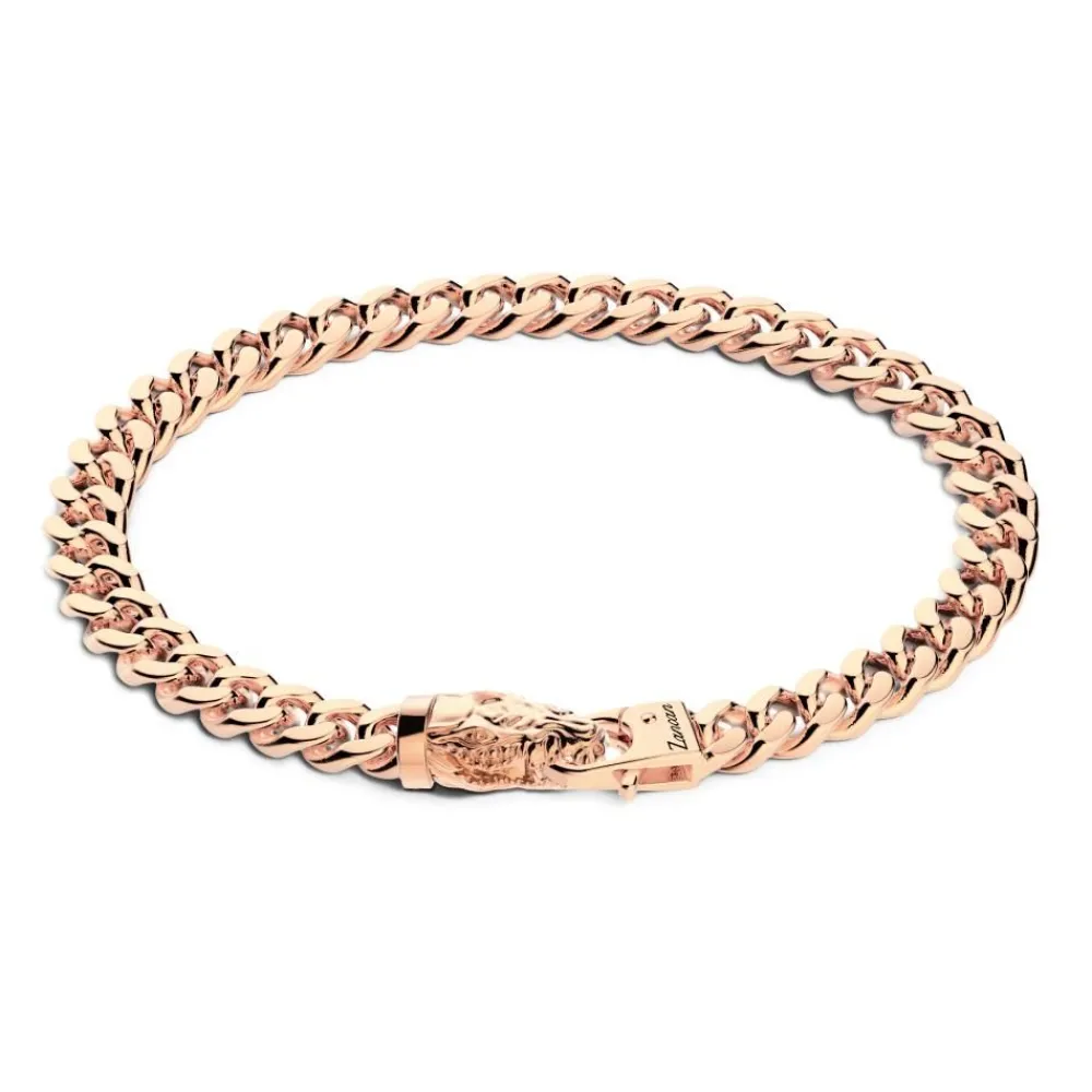 Shop Zancan Silver Curb Chain Bracelet With Crocodile Head Closure. Bracelets
