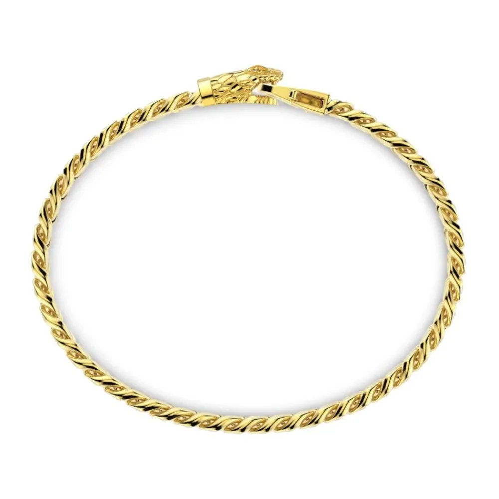New Zancan Silver Curb Chain Bracelet With Snake Head Closure Bracelets