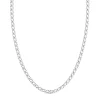 New Zancan Silver Curb Chain Necklace Colliers