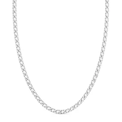 New Zancan Silver Curb Chain Necklace Colliers