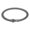 Best Zancan Silver Curb Chain Bracelet With Lion Head Closure. Bracelets