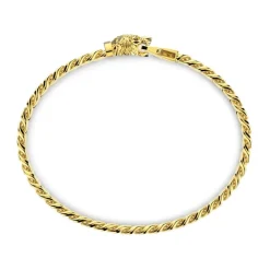 Hot Zancan Silver Curb Chain Bracelet With Tiger Head Closure. Bracelets