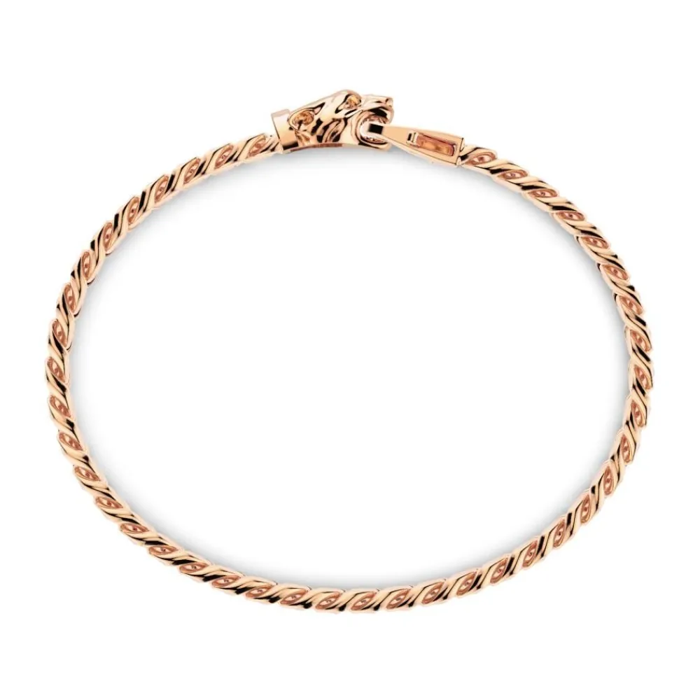 Flash Sale Zancan Silver Curb Chain Bracelet With Panther Head Closure. Bracelets