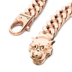 Flash Sale Zancan Silver Curb Chain Bracelet With Panther Head Closure. Bracelets
