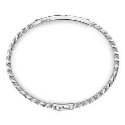 Fashion Zancan Silver Curb Chain Bracelet With Tag And Black Stones. Bracelets
