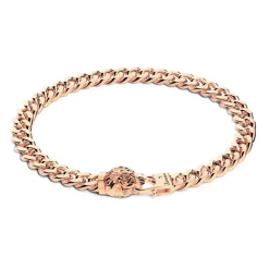 Best Zancan Silver Curb Chain Bracelet With Tiger Head Closure. Bracelets