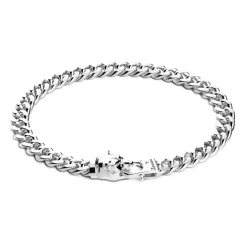 Sale Zancan Silver Curb Chain Bracelet With Bear Head Closure. Bracelets