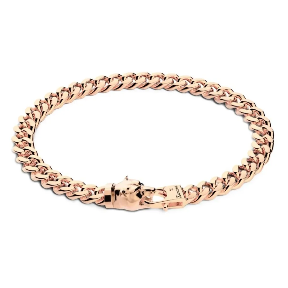 Fashion Zancan Silver Curb Chain Bracelet With Bear Head Closure. Bracelets