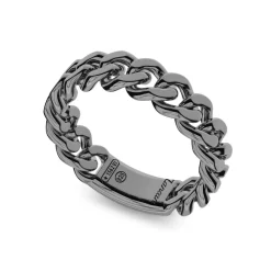 Store Zancan Silver Curb Chain Ring. Bagues