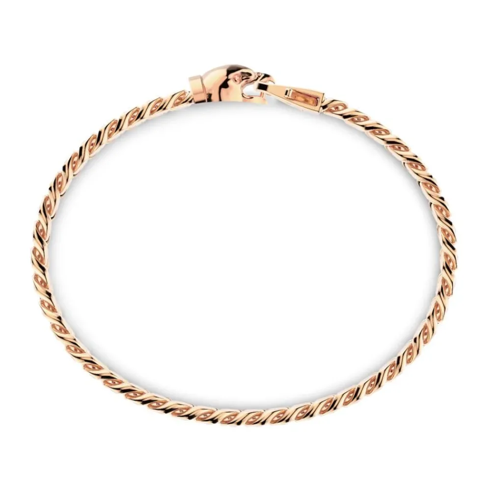 Shop Zancan Silver Curb Chain Bracelet With Eagle Head Closure. Bracelets