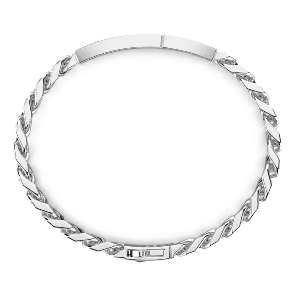 Flash Sale Zancan Silver Curb Chain Bracelet With Black Stones. Bracelets