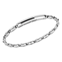 Sale Zancan Silver Link-Only Bracelet With Black Stones. Bracelets