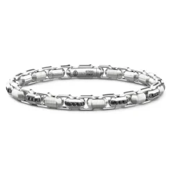 Shop Zancan Silver Link-Only Bracelet With Black Stones. Bracelets