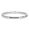 Shop Zancan Silver Link-Only Bracelet With Black Stones. Bracelets