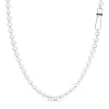 Clearance Zancan Silver Link-Only Necklace With Black Stones. Colliers