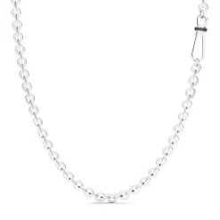 Clearance Zancan Silver Link-Only Necklace With Black Stones. Colliers