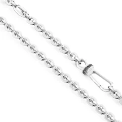 Clearance Zancan Silver Link-Only Necklace With Black Stones. Colliers