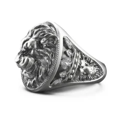 Shop Zancan Silver Lion Ring With Vintage Finish. Bagues