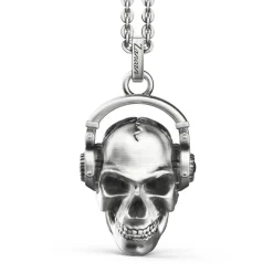 Shop Zancan Silver Necklace With Skull. Colliers