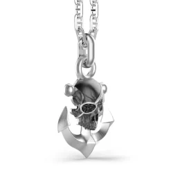 Best Sale Zancan Silver Necklace With Pirate Skull Pendant. Colliers