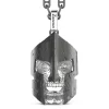 New Zancan Silver Necklace With Spartan Skull Pendant. Colliers