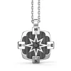 Discount Zancan Silver Necklace With Wind Rose Pendant And Black Stone Colliers