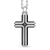 Sale Zancan Silver Necklace With Cross Pendant And Black Stone. Colliers
