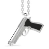 Flash Sale Zancan Silver Necklace With Gun Pendant. Colliers