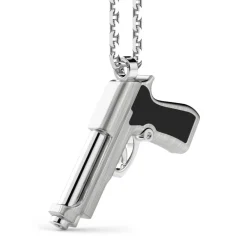 Flash Sale Zancan Silver Necklace With Gun Pendant. Colliers