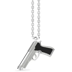 Flash Sale Zancan Silver Necklace With Gun Pendant. Colliers
