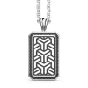 Fashion Zancan Silver Necklace With Tag Pendant And Black Stones. Colliers